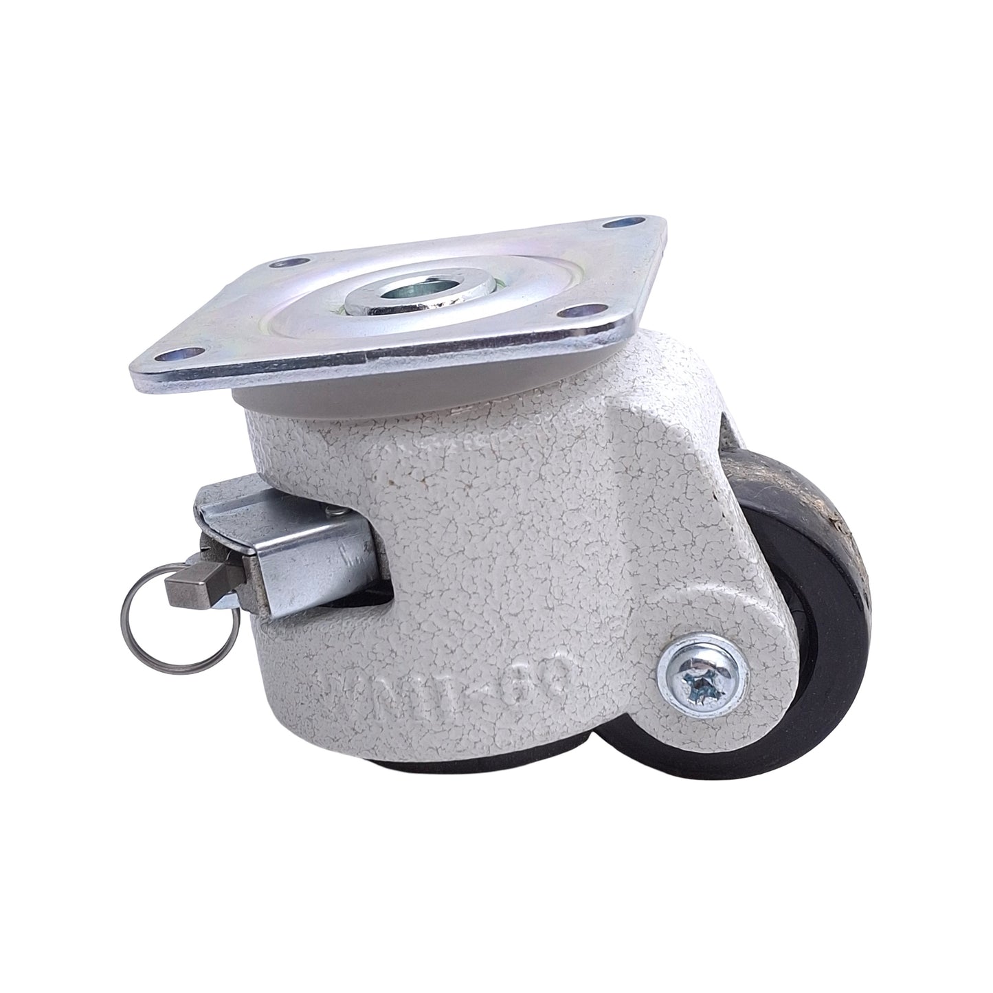 Used Lot of 3 WMI Caster WMI-60 Swivel Plate Leveling Caster W/ Level Lock, 375lb Cap