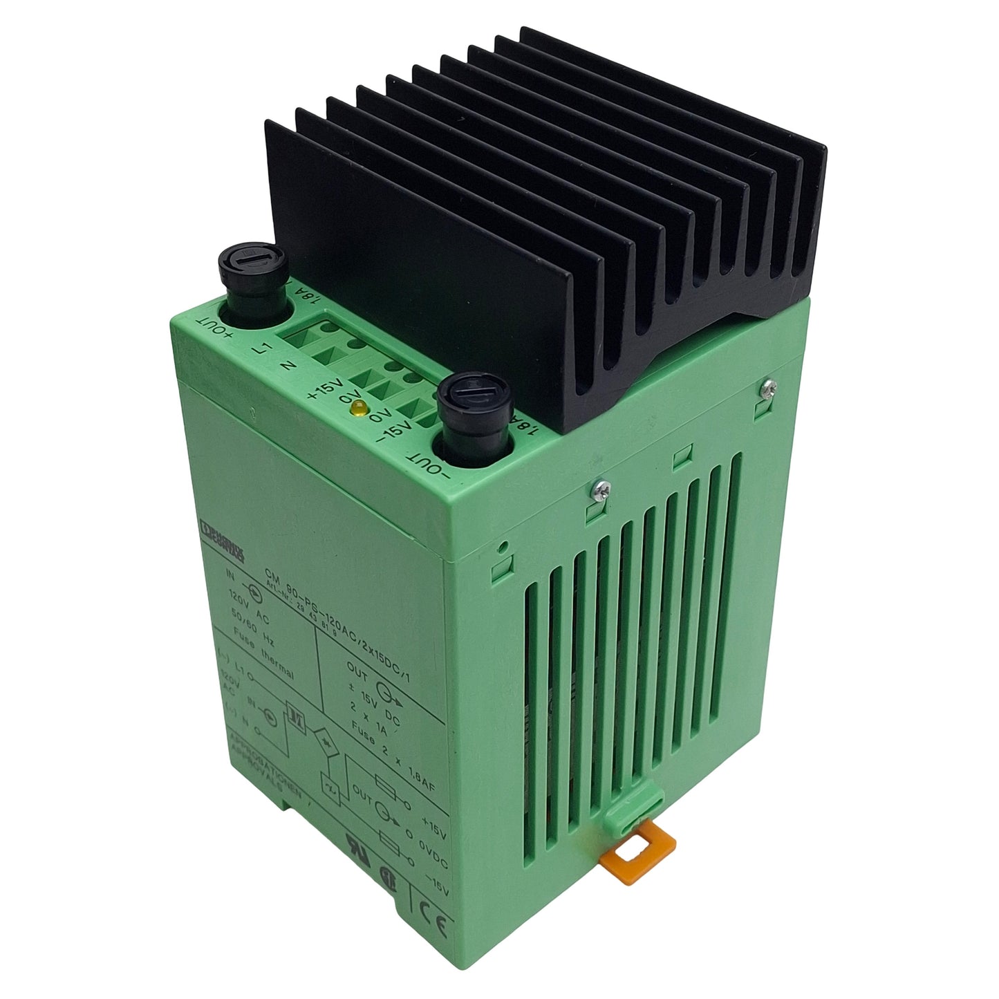 Used Phoenix Contact CM 90-PS-120AC/2x15DC/1 Power Supply, 120VAC In, 1A 15VDC Out