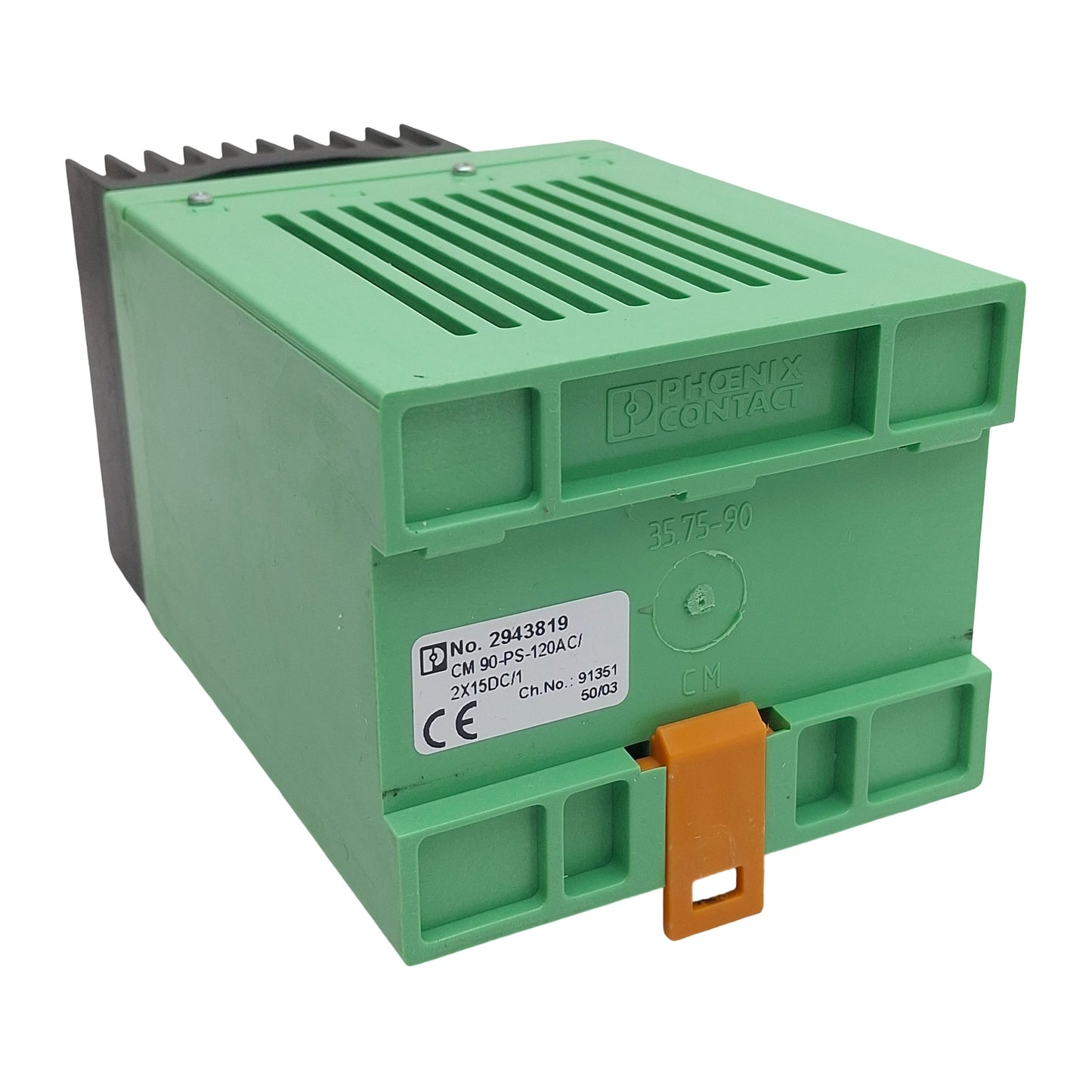 Used Phoenix Contact CM 90-PS-120AC/2x15DC/1 Power Supply, 120VAC In, 1A 15VDC Out