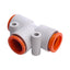 New – Open box Lot of 5 SMC KQ2T13-00A Pneumatic Union Tee Fittings, 1/2in OD Tube, 1.0MPa