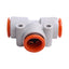 New – Open box Lot of 5 SMC KQ2T13-00A Pneumatic Union Tee Fittings, 1/2in OD Tube, 1.0MPa