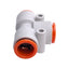 New – Open box Lot of 5 SMC KQ2T13-00A Pneumatic Union Tee Fittings, 1/2in OD Tube, 1.0MPa
