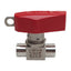 Used Swagelok SS-43GVF4-LL-RD Ball Valve, 2-Way, 1/4in NPT, 500psi Max, 0.9Cv