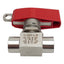 Used Swagelok SS-43GVF4-LL-RD Ball Valve, 2-Way, 1/4in NPT, 500psi Max, 0.9Cv