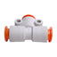 New – Open box Lot of 7 SMC KQ2T11-00A Pneumatic Union Tee Fittings, 3/8in OD Tube, 1.0MPa
