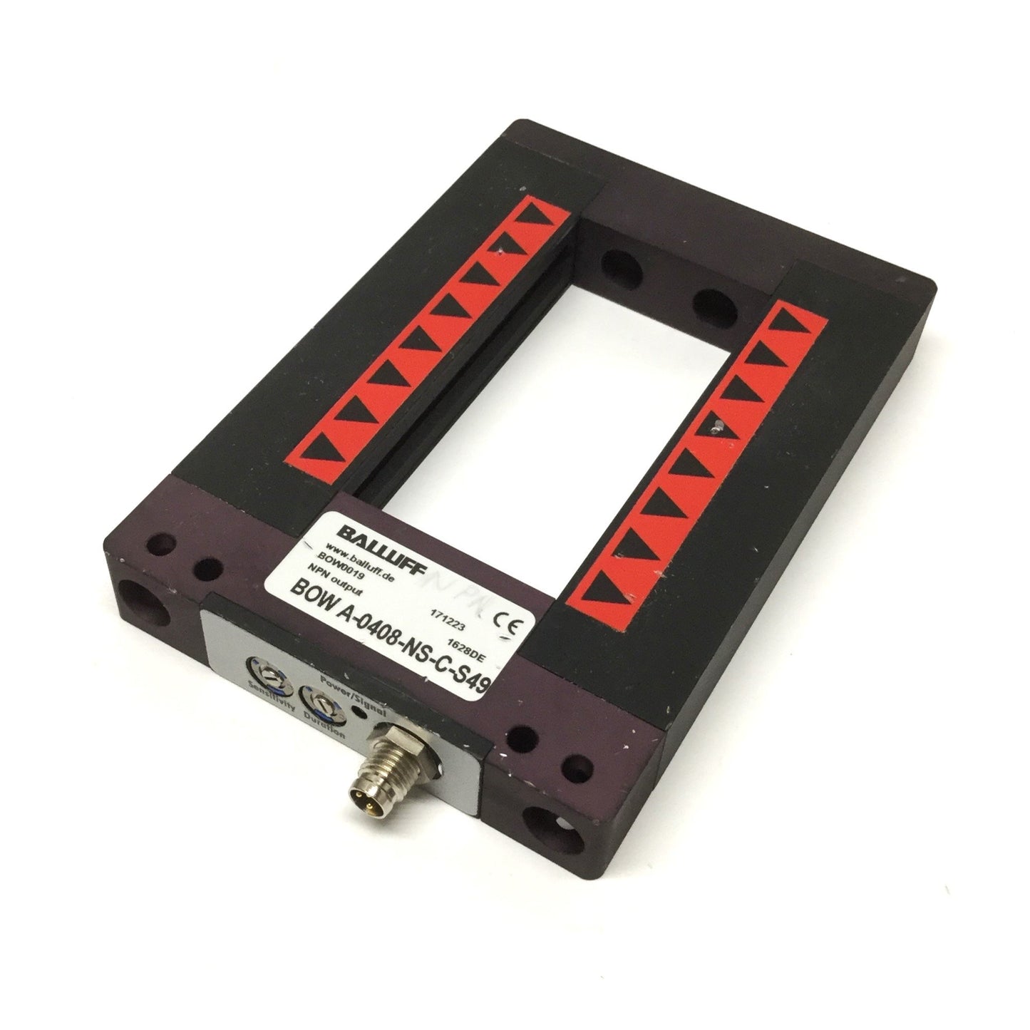 Used Balluff BOW0019 Optical Window Area Sensor, 40 x 80mm, 10-30VDC, NPN, Infrared