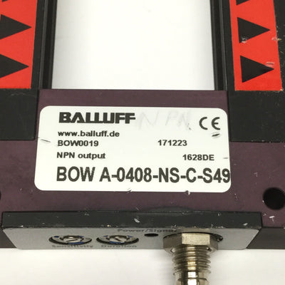 Used Balluff BOW0019 Optical Window Area Sensor, 40 x 80mm, 10-30VDC, NPN, Infrared