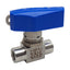 Used Swagelok SS-43GVF4-BL-LL Ball Valve, 2-Way, 1/4in NPT, 500psi Max, 0.9Cv