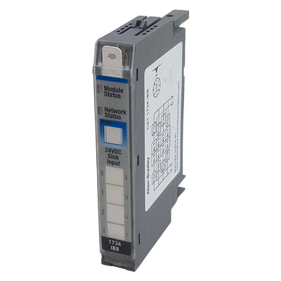 Used Allen Bradley 1734-IB8 Ser. D PLC Input I/O Module, 8-Point, 24VDC Sinking 5mA
