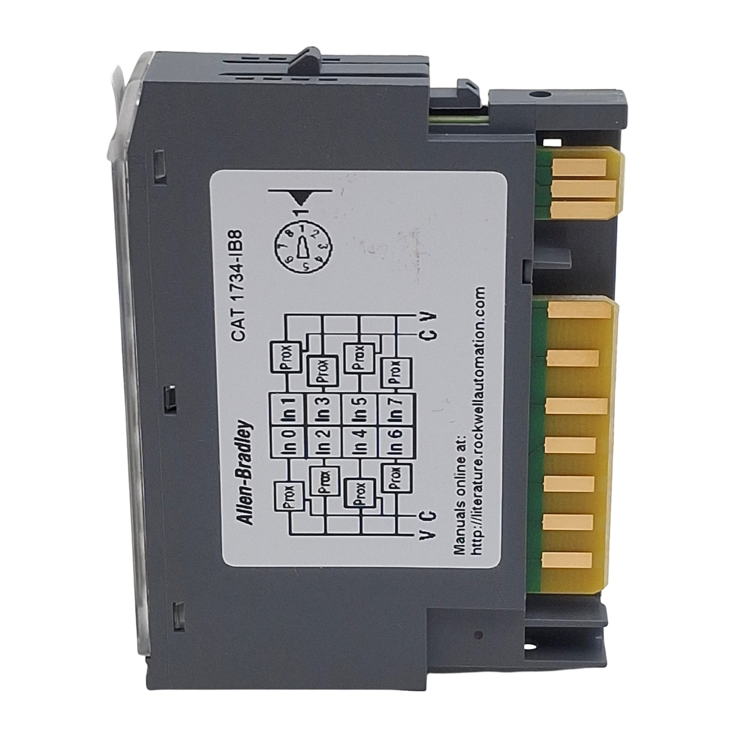 Used Allen Bradley 1734-IB8 Ser. D PLC Input I/O Module, 8-Point, 24VDC Sinking 5mA