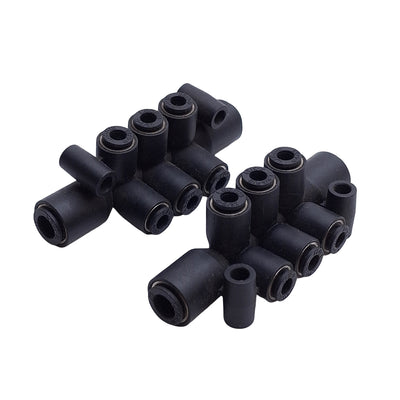 New – Open box Lot of 2 Parker Legris 33065604 Double Multiple Tee Fitting 1/4in Tube to 5/32in