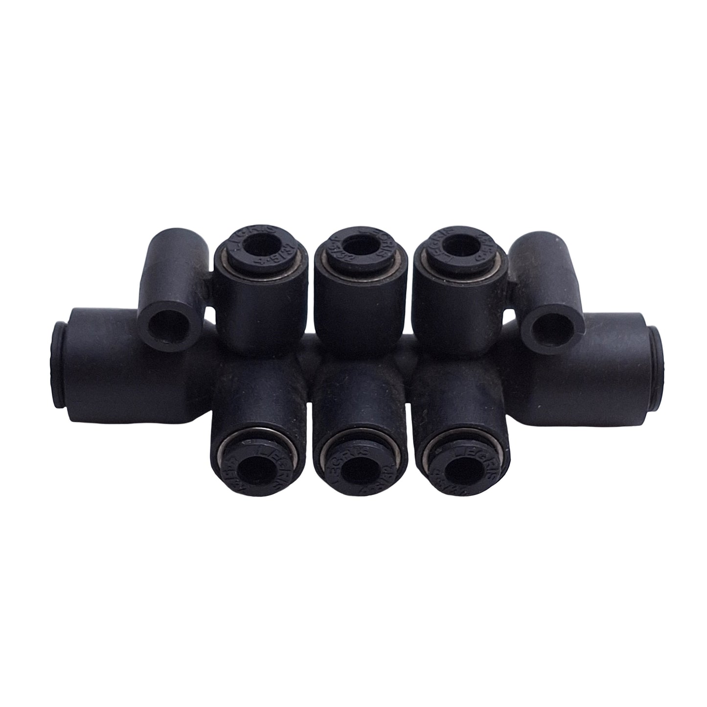 New – Open box Lot of 2 Parker Legris 33065604 Double Multiple Tee Fitting 1/4in Tube to 5/32in