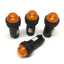 Used Lot of 4 Idec HW1P-2FQD Panel Indicator Pilot Lights LED Lamps, 24V, Amber