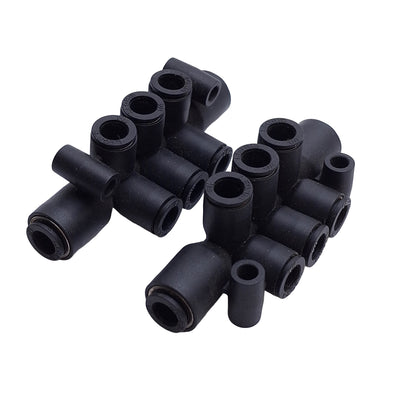 New – Open box Lot of 2 Parker Legris 33065656 Double Multiple Tee Fittings, 1/4in OD Tube