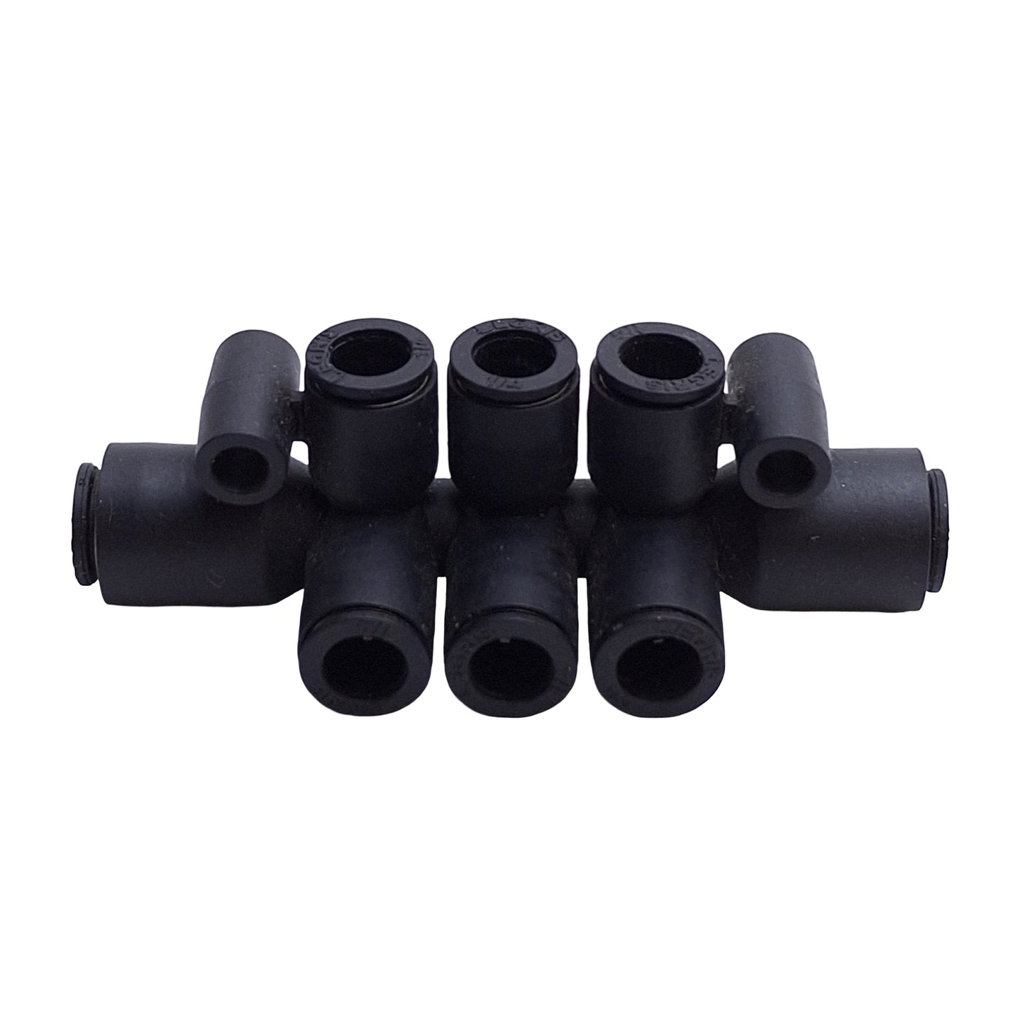 New – Open box Lot of 2 Parker Legris 33065656 Double Multiple Tee Fittings, 1/4in OD Tube