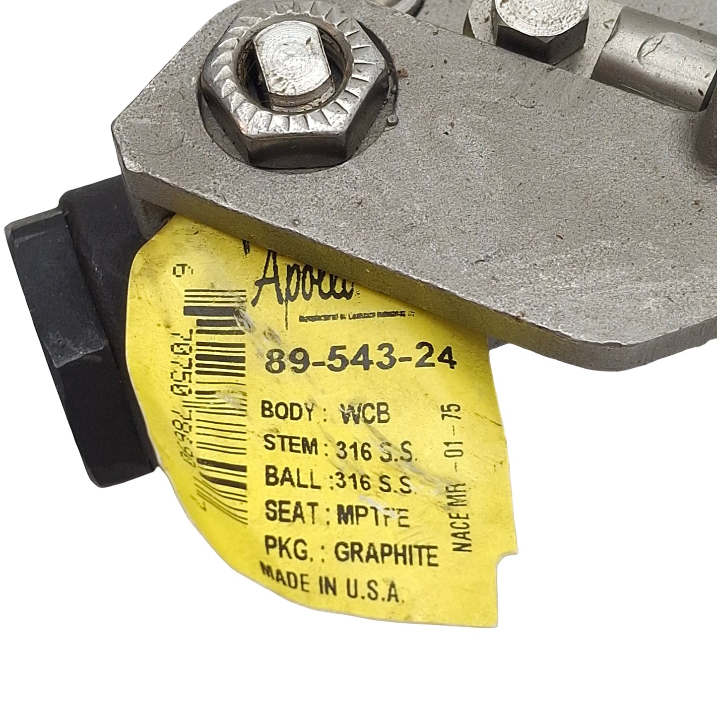 Used Apollo 89-543-24 Ball Valve, 1/2in NPT Female, 2000psi WOG, "Dead Man Valve"