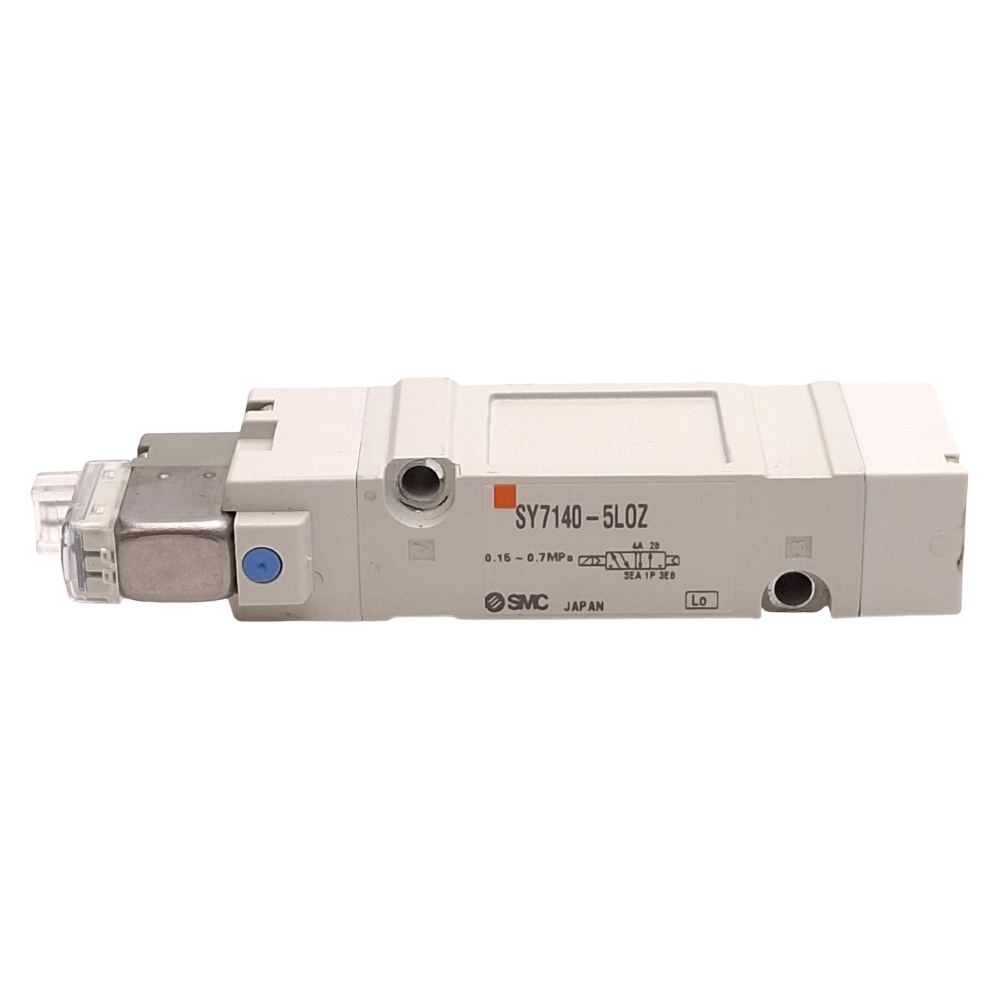 Used SMC SY7140-5LOZ Solenoid Valve, 2-Position Single, 0.15-0.7MPa, 24VDC Coil