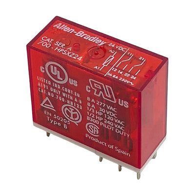 Used Allen Bradley 700-HPSXZ24 Safety Relay, DPDT, 8A 277VAC/30VDC, 24VDC Coil