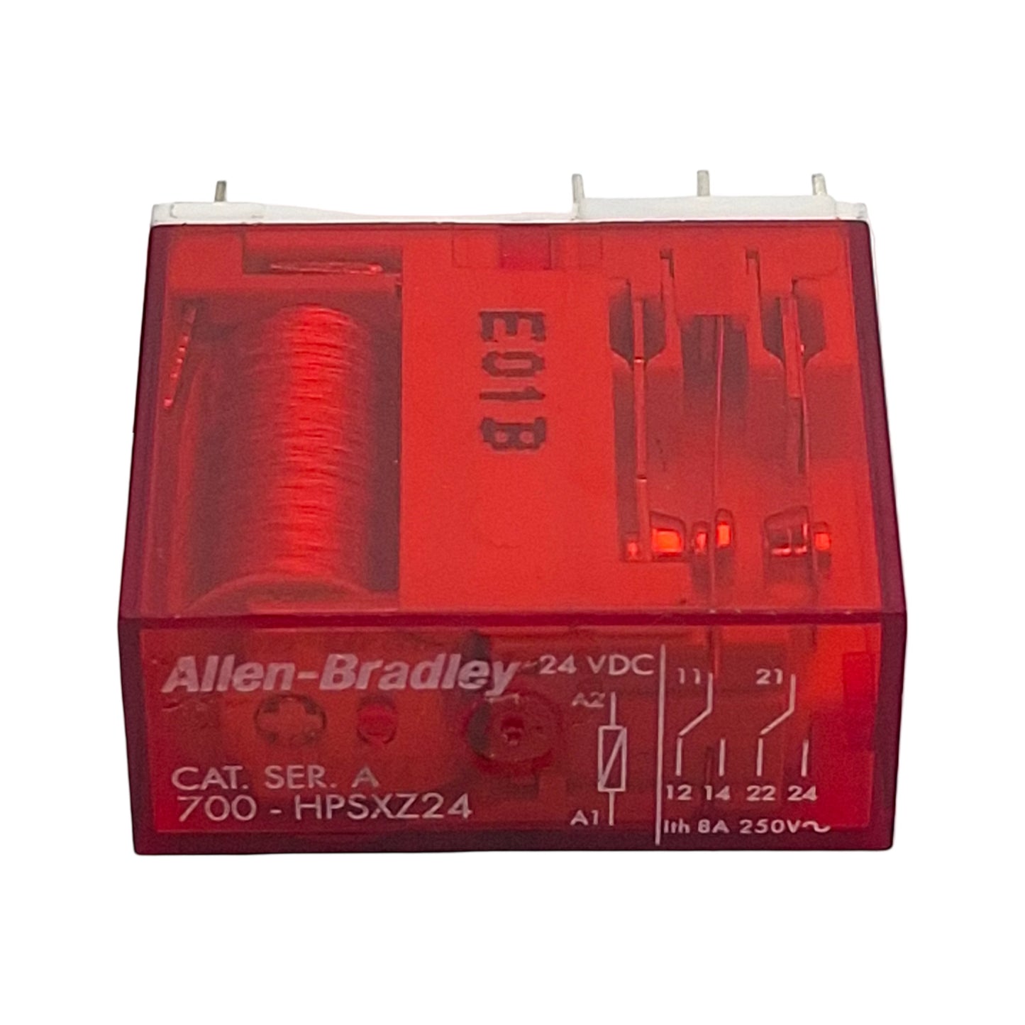 Used Allen Bradley 700-HPSXZ24 Safety Relay, DPDT, 8A 277VAC/30VDC, 24VDC Coil
