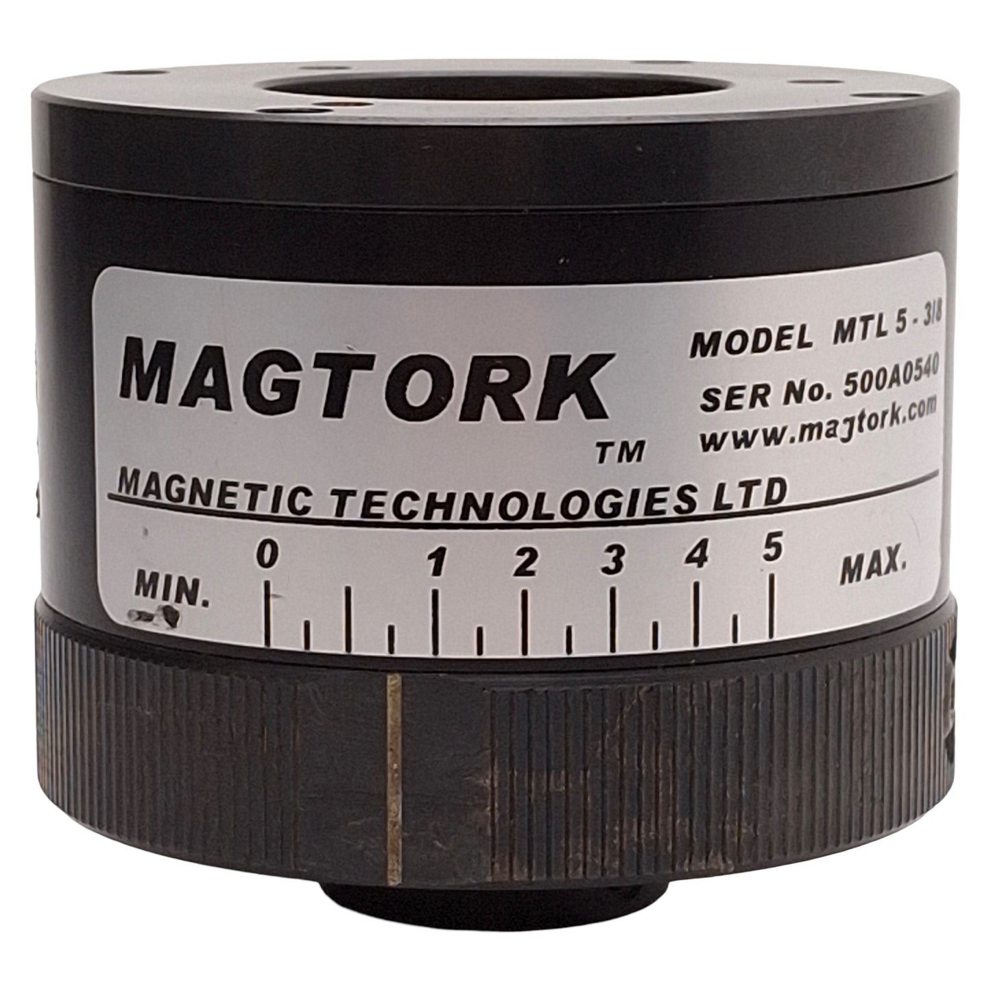 Used Magtork MTL 5-3/8 Standard Hysteresis Clutch, 0.18~0.50lb-in, ø3/8in Bore