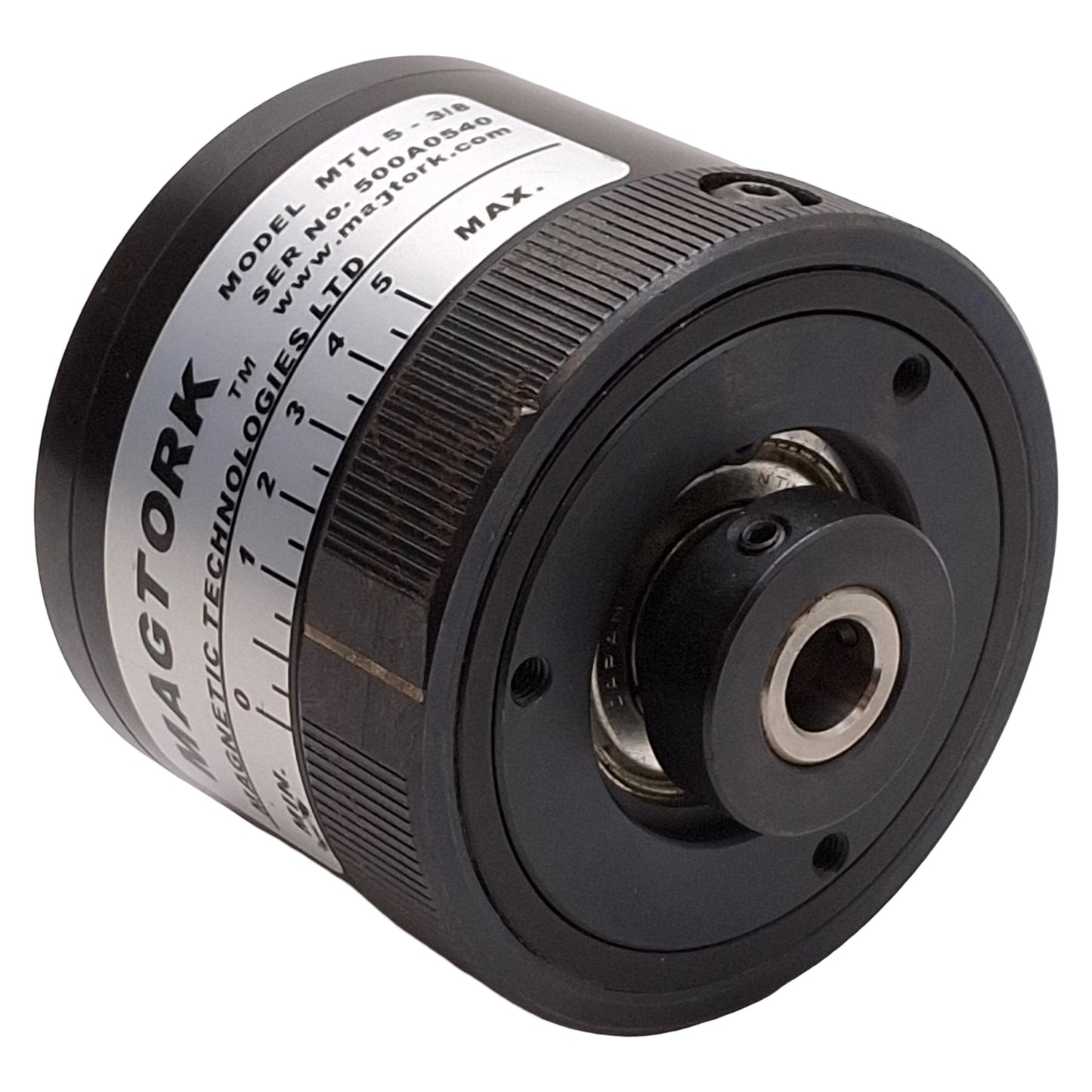 Used Magtork MTL 5-3/8 Standard Hysteresis Clutch, 0.18~0.50lb-in, ø3/8in Bore