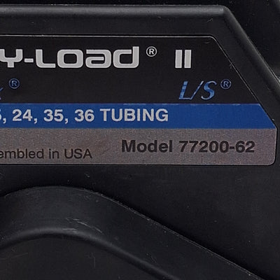 Used Cole Parmer 77200-62 Peristaltic Pump Head .034-2900mL/min 15, 24, 35, 36 Tubing