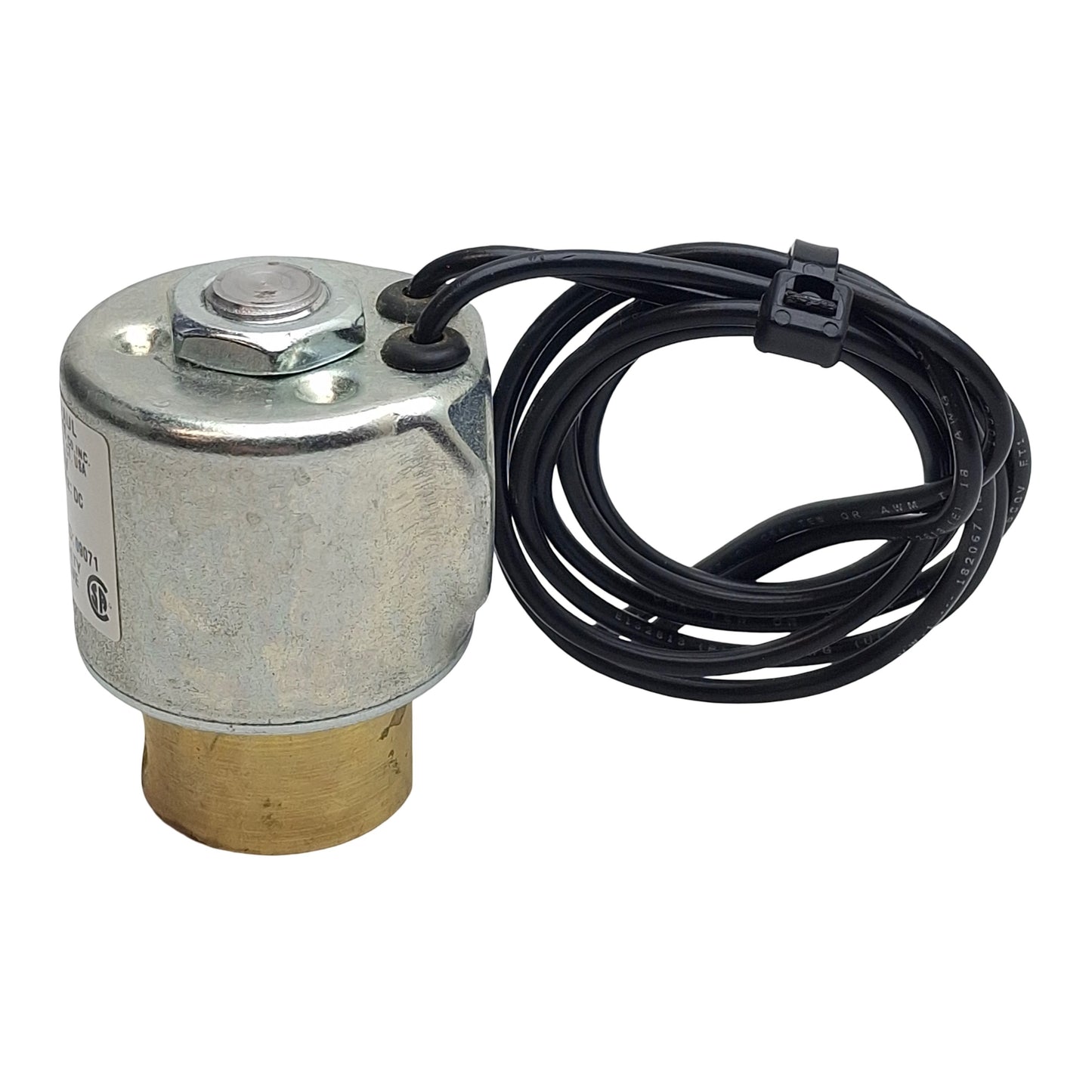 Used Peter Paul 32K5DGV Solenoid Safety Valve, 2-Way, 1/8in NPT, 100psi, 24VDC Coil