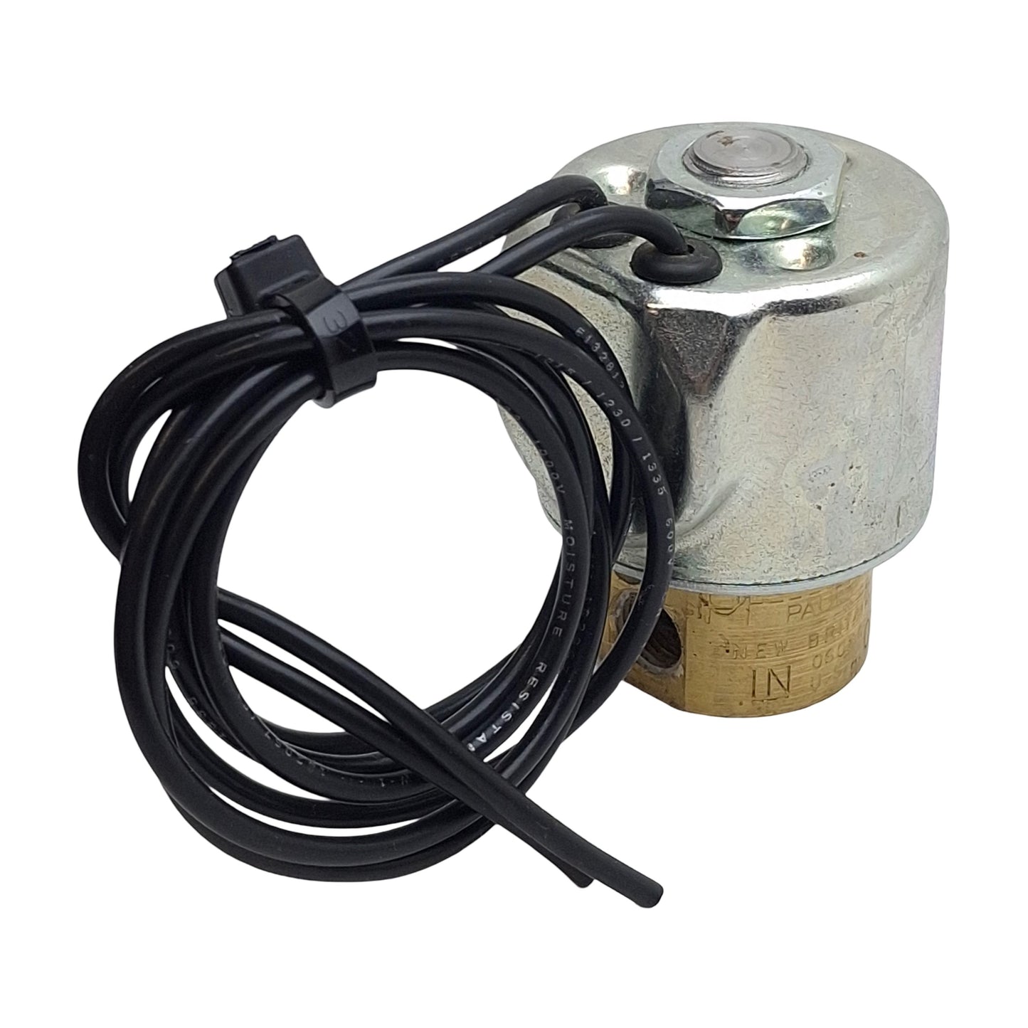 Used Peter Paul 32K5DGV Solenoid Safety Valve, 2-Way, 1/8in NPT, 100psi, 24VDC Coil