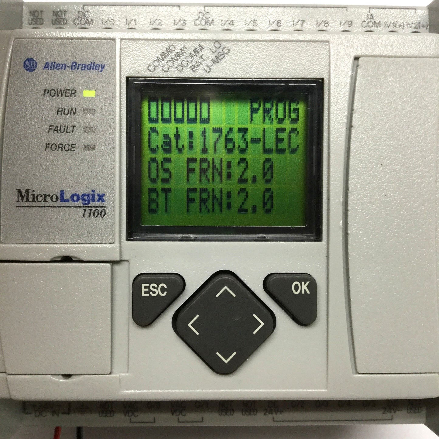 Used Allen Bradley 1763-L16BBB MicroLogix 1100 PLC 16-Point Controller, 24VDC