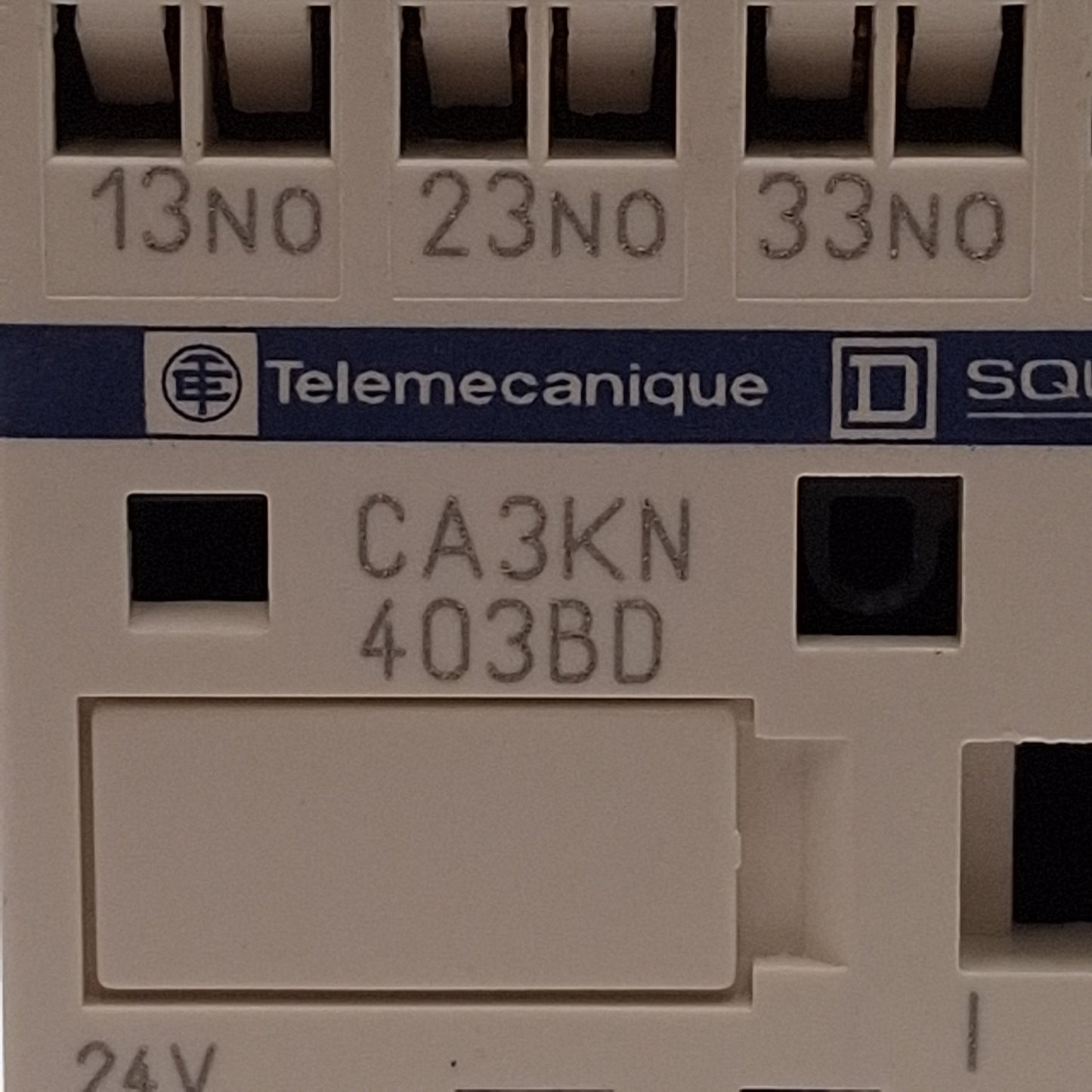 Used Schneider CA3KN403BD LA1KN223 Contactor 4NO, 2NO+2NC Aux, 10A 600VAC, 24VDC Coil