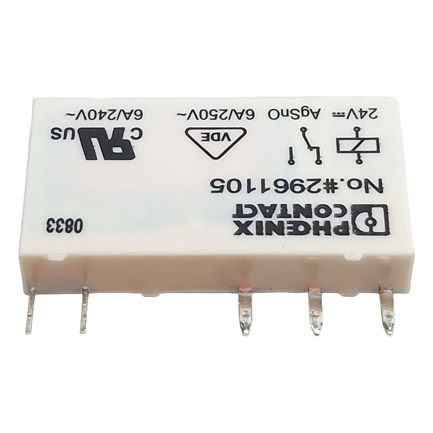 Used Lot of 4 Phoenix Contact 2961105 Mini Power Relay SPDT, 6A 250VAC/DC, 24VDC Coil