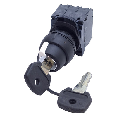 Used Allen Bradley 800FP-KM21 Keyed Selector Switch 22mm, 2-Position, 3NO, w/Key