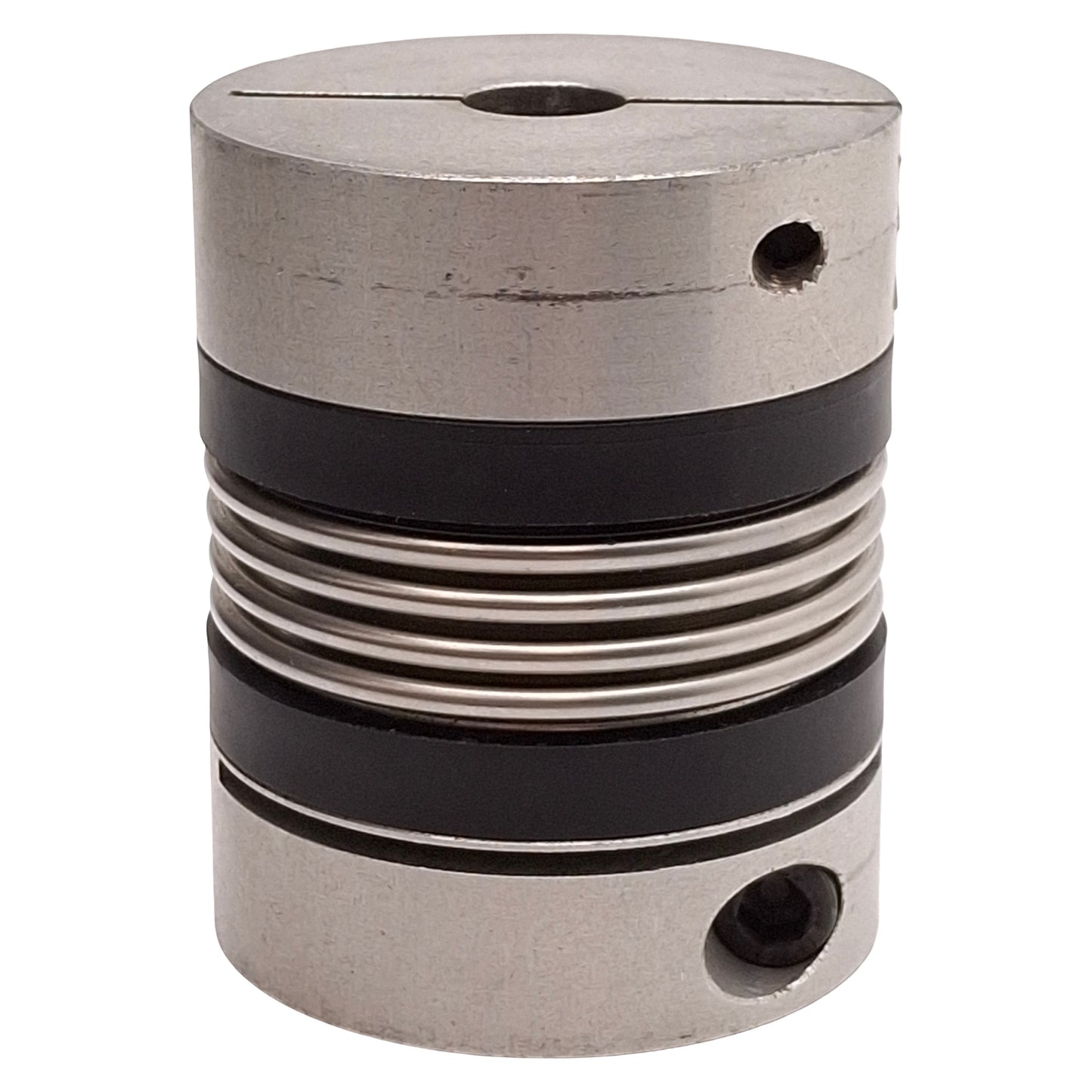 Used R+W BK2/30/69/10/12.7 Metal Bellows Coupling, ø10mm & ø1/2in Bores, ø55 x 69mm