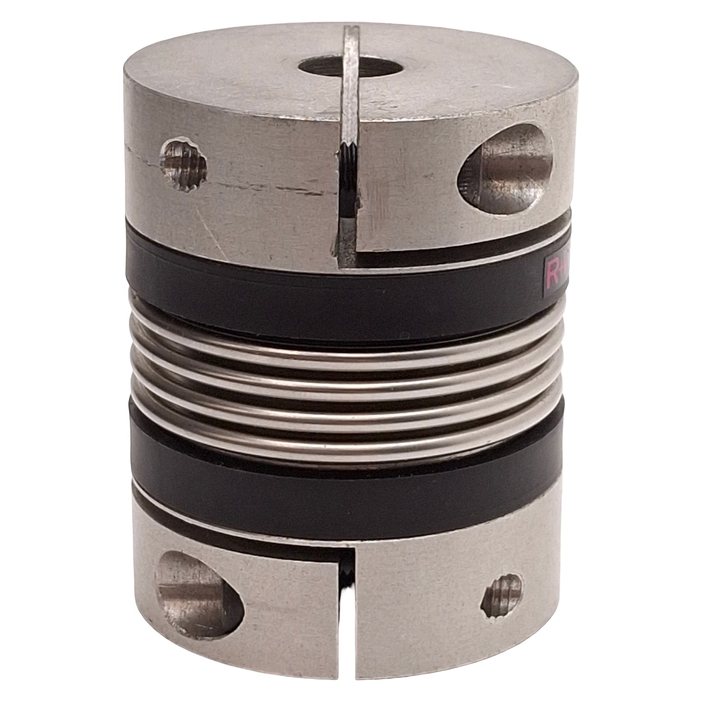 Used R+W BK2/30/69/10/12.7 Metal Bellows Coupling, ø10mm & ø1/2in Bores, ø55 x 69mm
