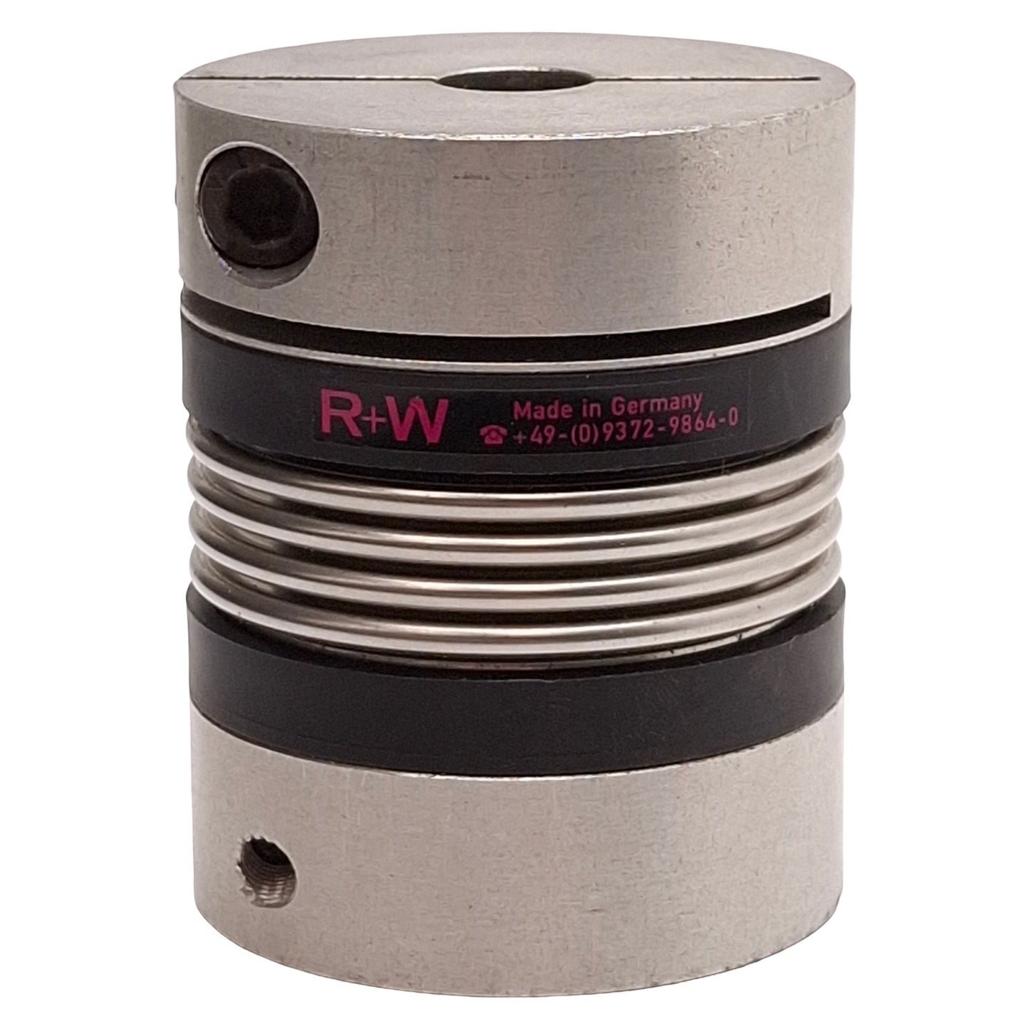 Used R+W BK2/30/69/10/12.7 Metal Bellows Coupling, ø10mm & ø1/2in Bores, ø55 x 69mm