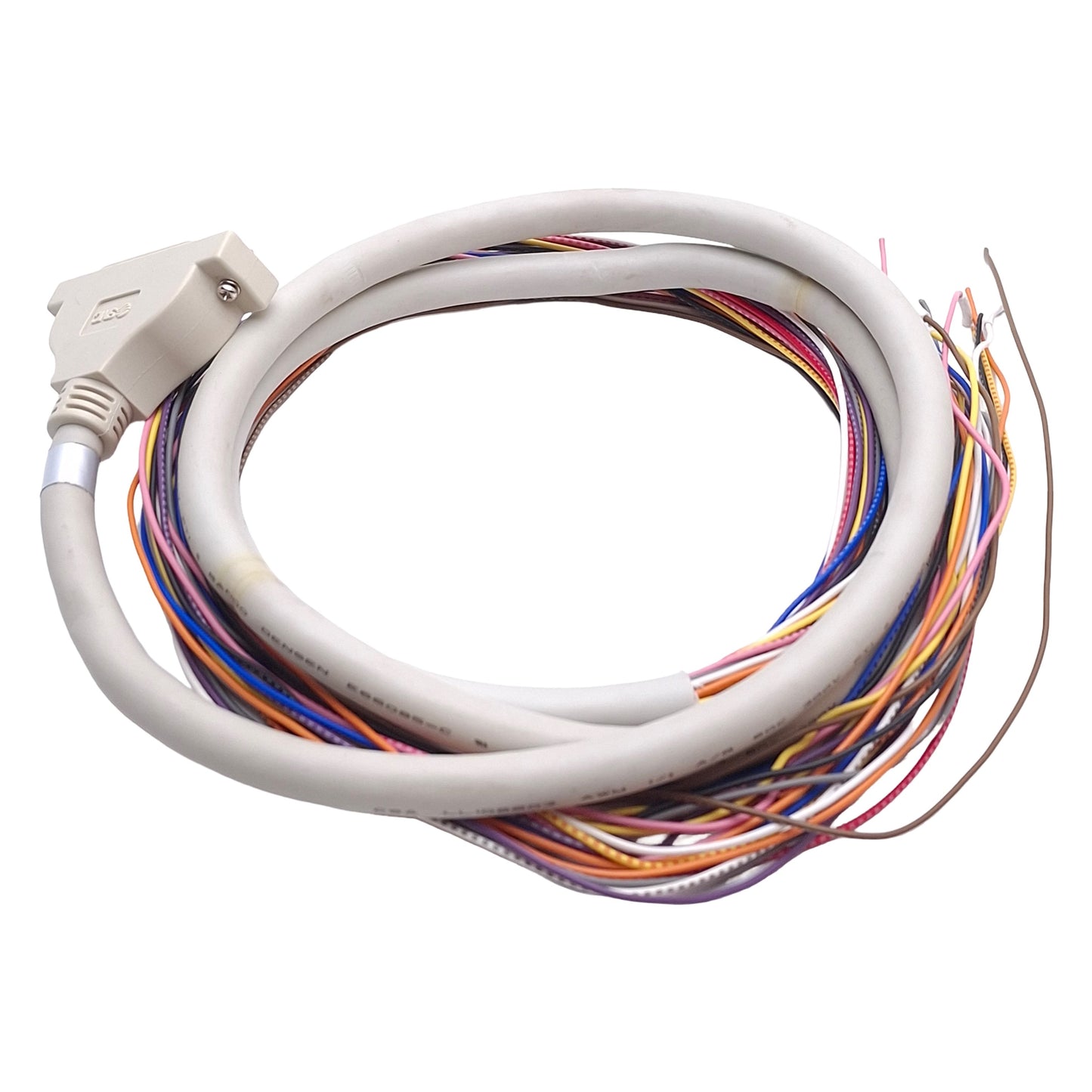 Used SMC AXT100-DS25-015 SV Series Manifold Cable, DB25 to Flying Leads, 1.5m Long