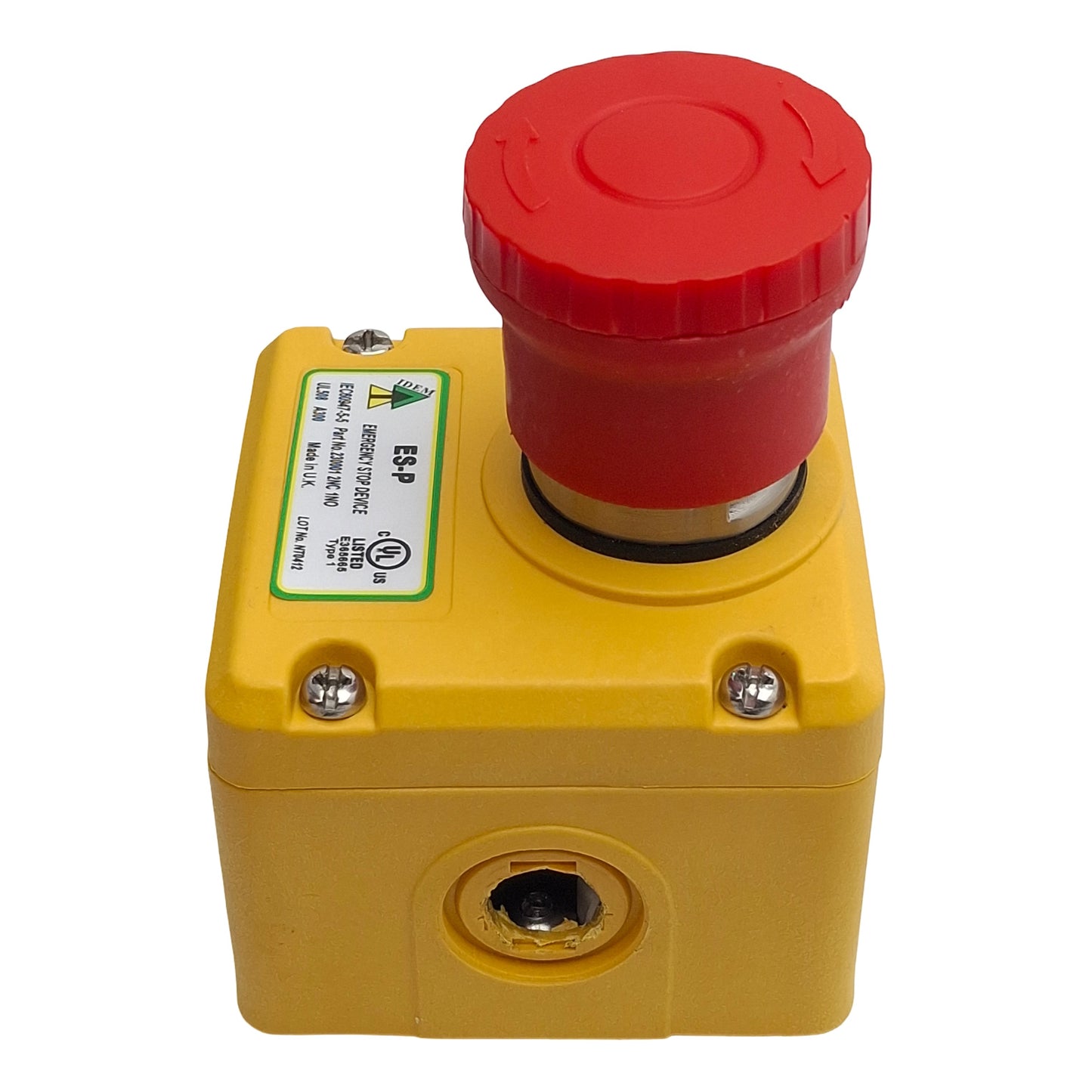 Used Idem ES-P-230001 Emergency Stop Control Station, 2NC 1NO, 1/2in Female NPT