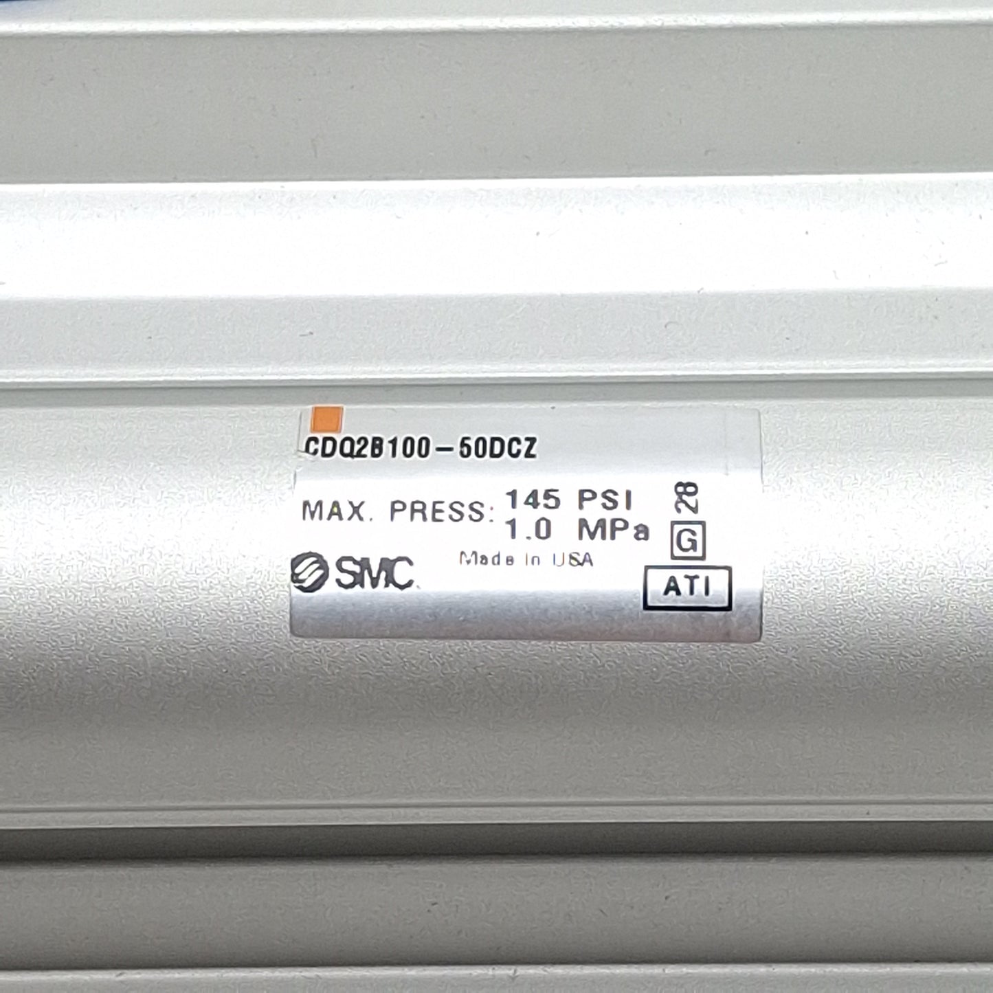 New SMC CDQ2B100-50DCZ Compact Cylinder, ø100mm Bore, 50mm Stroke, Rc3/8, 145psi
