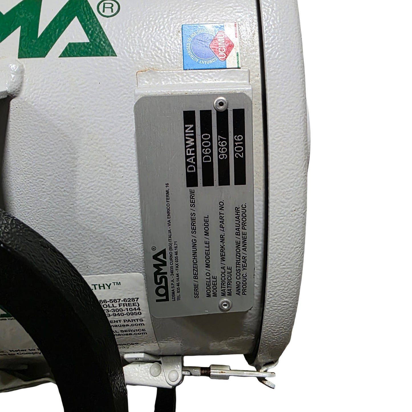 Used Losma D600 Darwin 600 Centrifugal Fan Unit With Clipper 10 Post Filter, 600m³/h