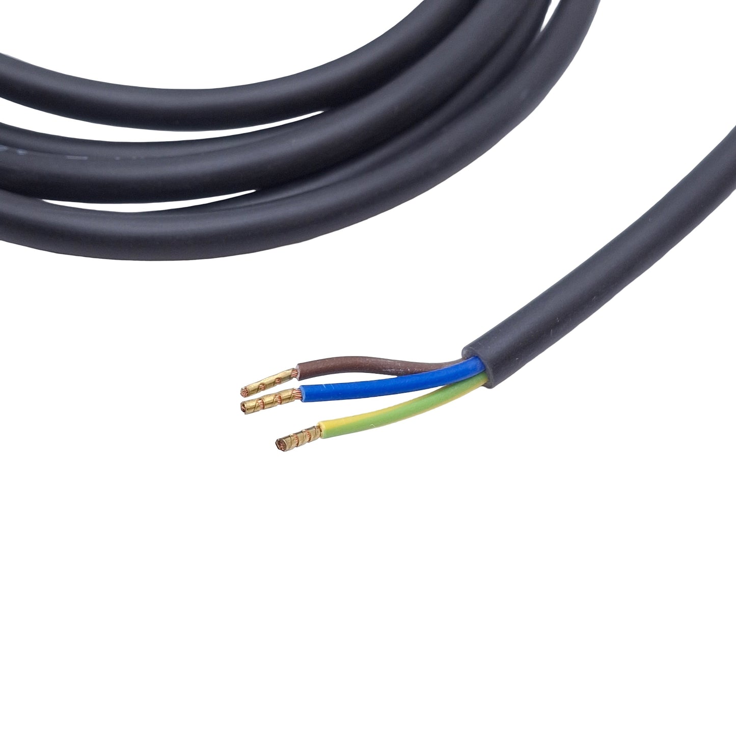 Used Lot of 2 Parker PS2429JBP Solenoid Connector Cable, 22mm Type B 3-Pin, 2 Meters
