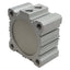 Used SMC NCQ2A80-10D Compact Cylinder, ø80mm Bore, 10mm Stroke, Rc3/8, 145psi
