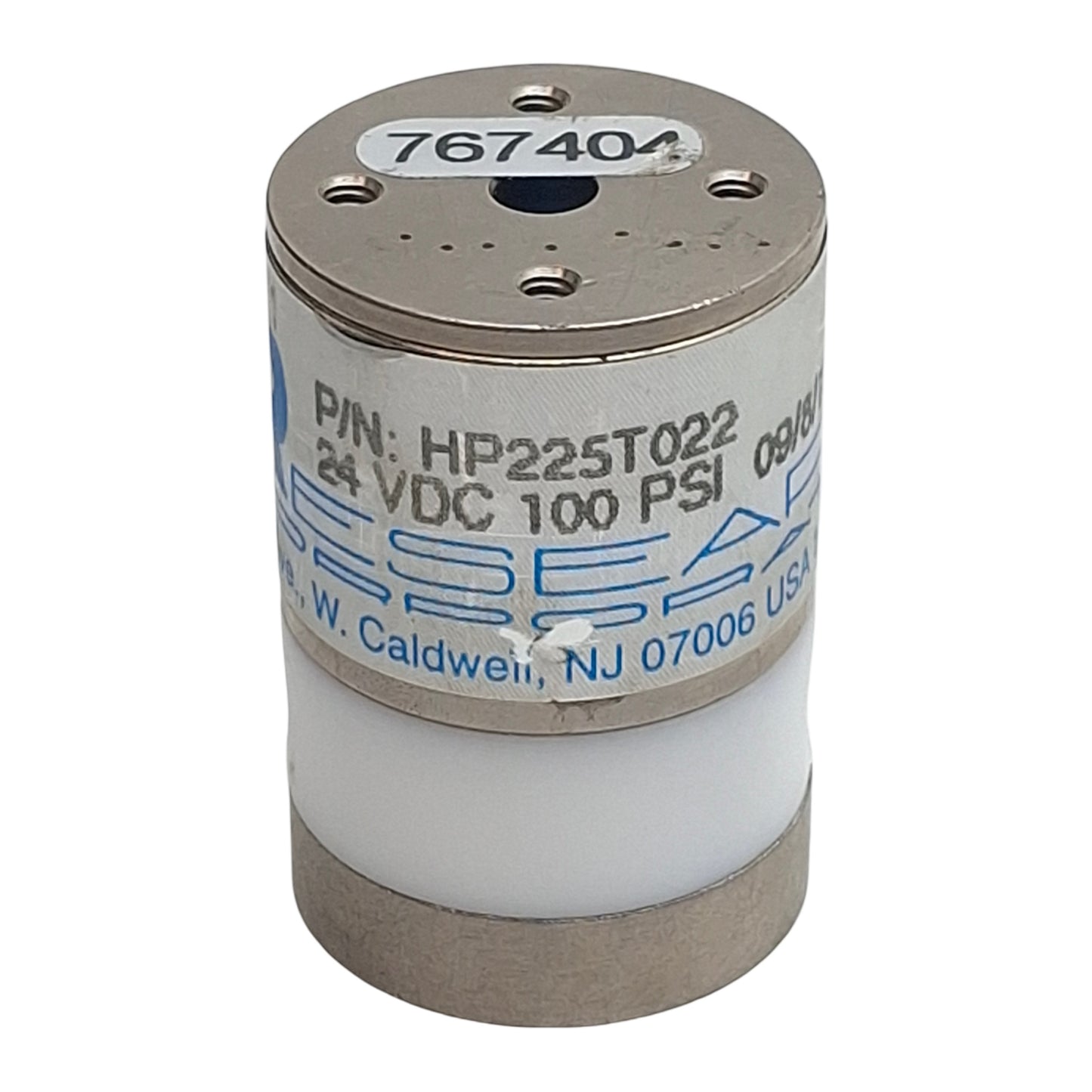 Used NResearch HP225T022 Solenoid Isolation Valve, 2-Way, 1/4-28in, 100psig, 24VDC
