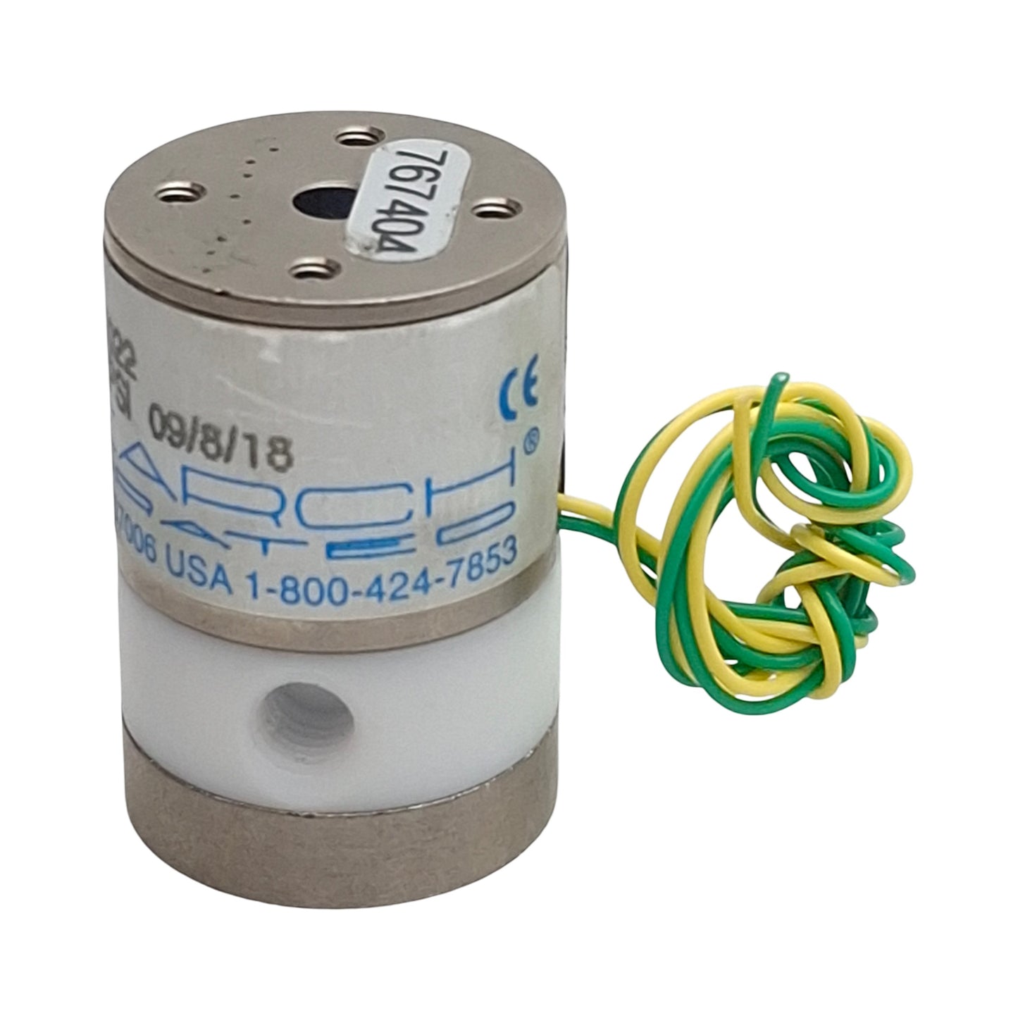Used NResearch HP225T022 Solenoid Isolation Valve, 2-Way, 1/4-28in, 100psig, 24VDC