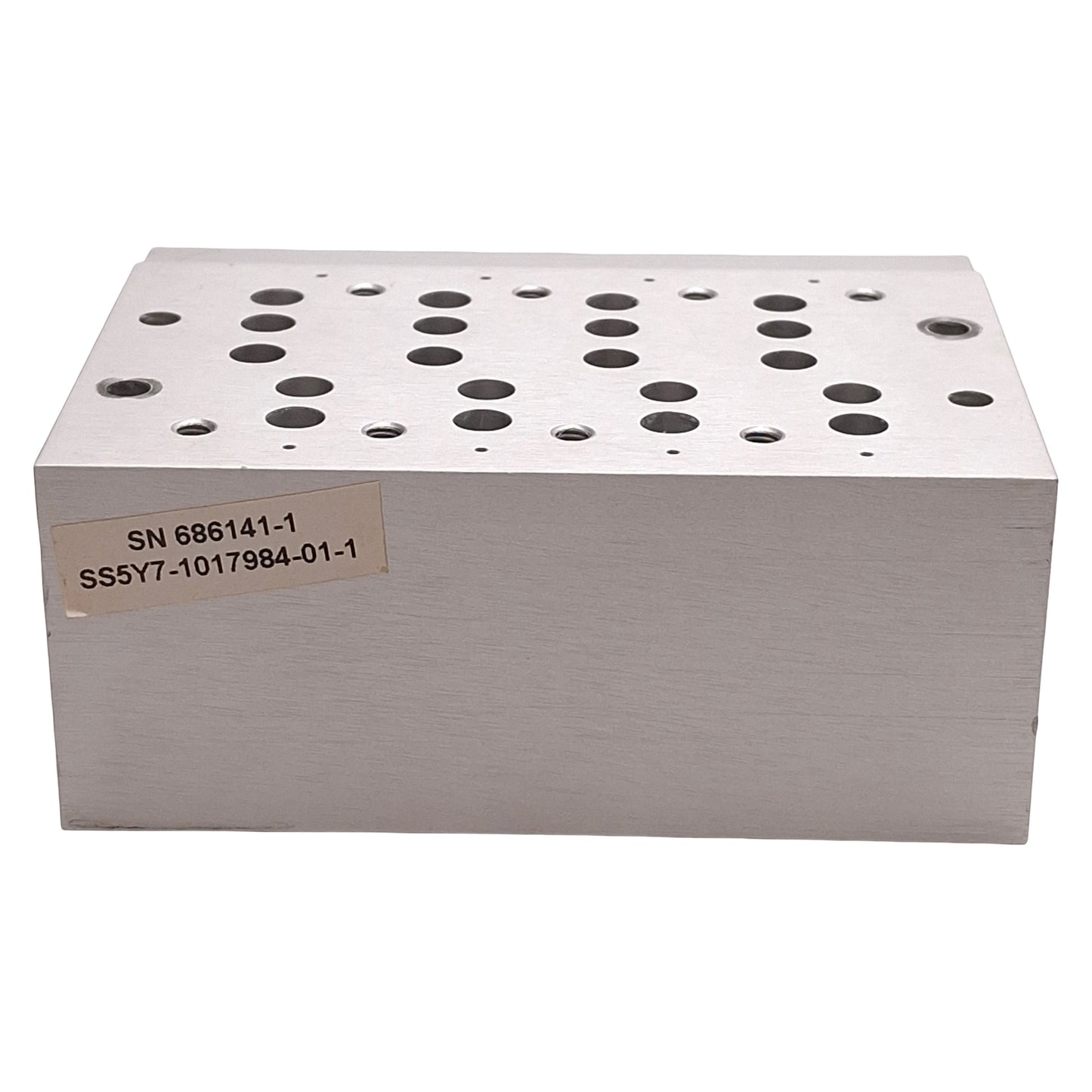 Used SMC SS5Y7-42-04-N11N Aluminum Pneumatic Manifold, 4-Station, ø3/8in One-Touch