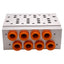 Used SMC SS5Y7-42-04-N11N Aluminum Pneumatic Manifold, 4-Station, ø3/8in One-Touch
