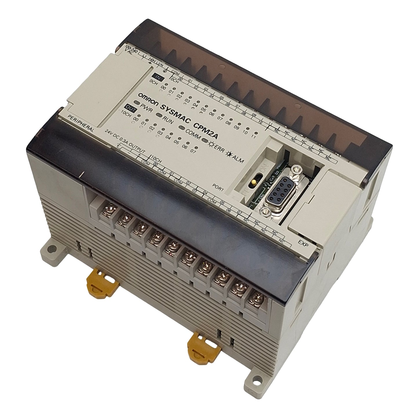 Used Omron CPM2A-20CDR-A Programmable Controller 20I/O Points, 24VDC In/Out, DIN Rail