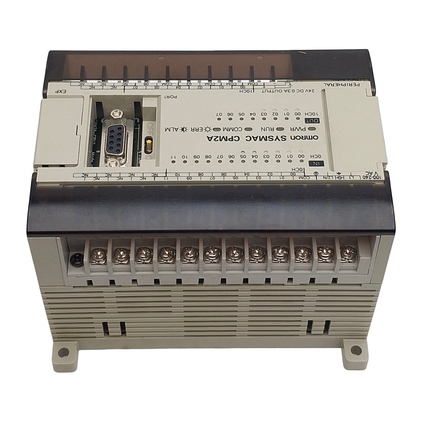 Used Omron CPM2A-20CDR-A Programmable Controller 20I/O Points, 24VDC In/Out, DIN Rail