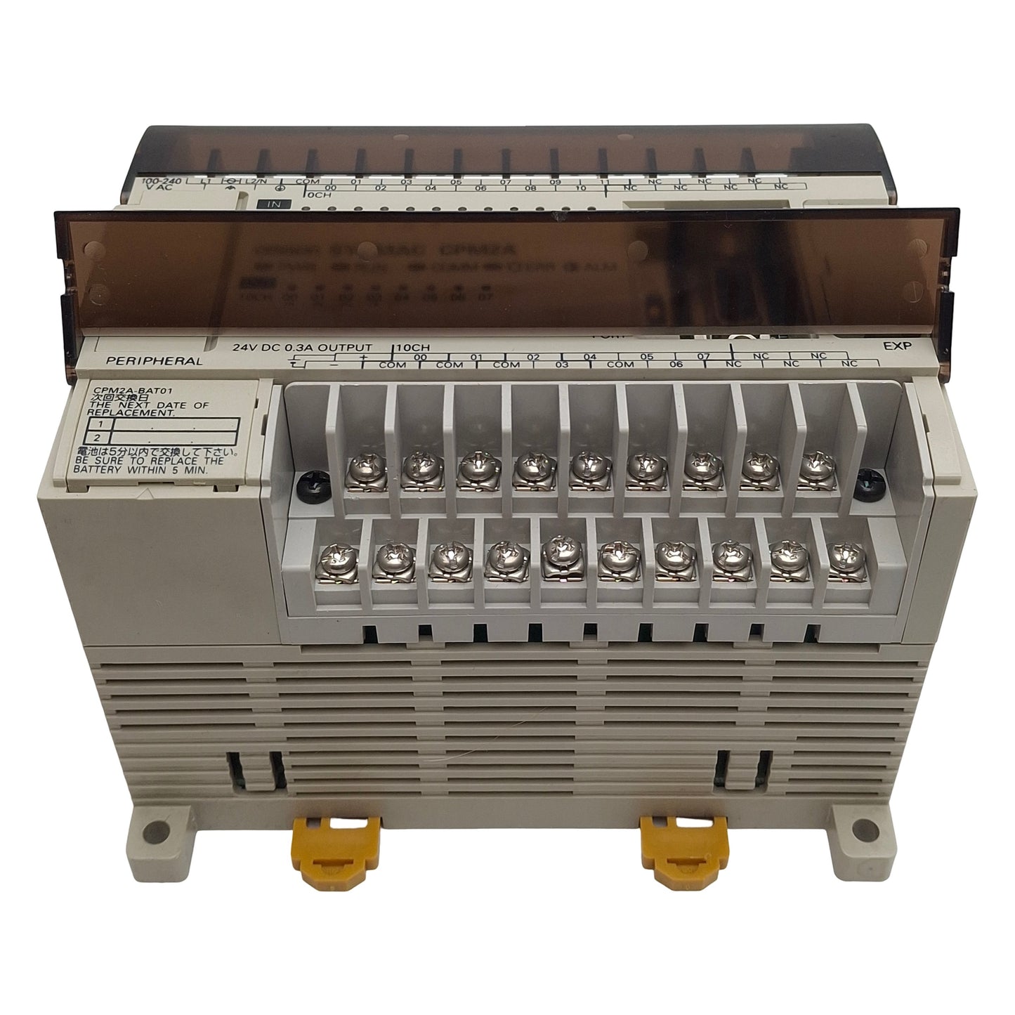 Used Omron CPM2A-20CDR-A Programmable Controller 20I/O Points, 24VDC In/Out, DIN Rail