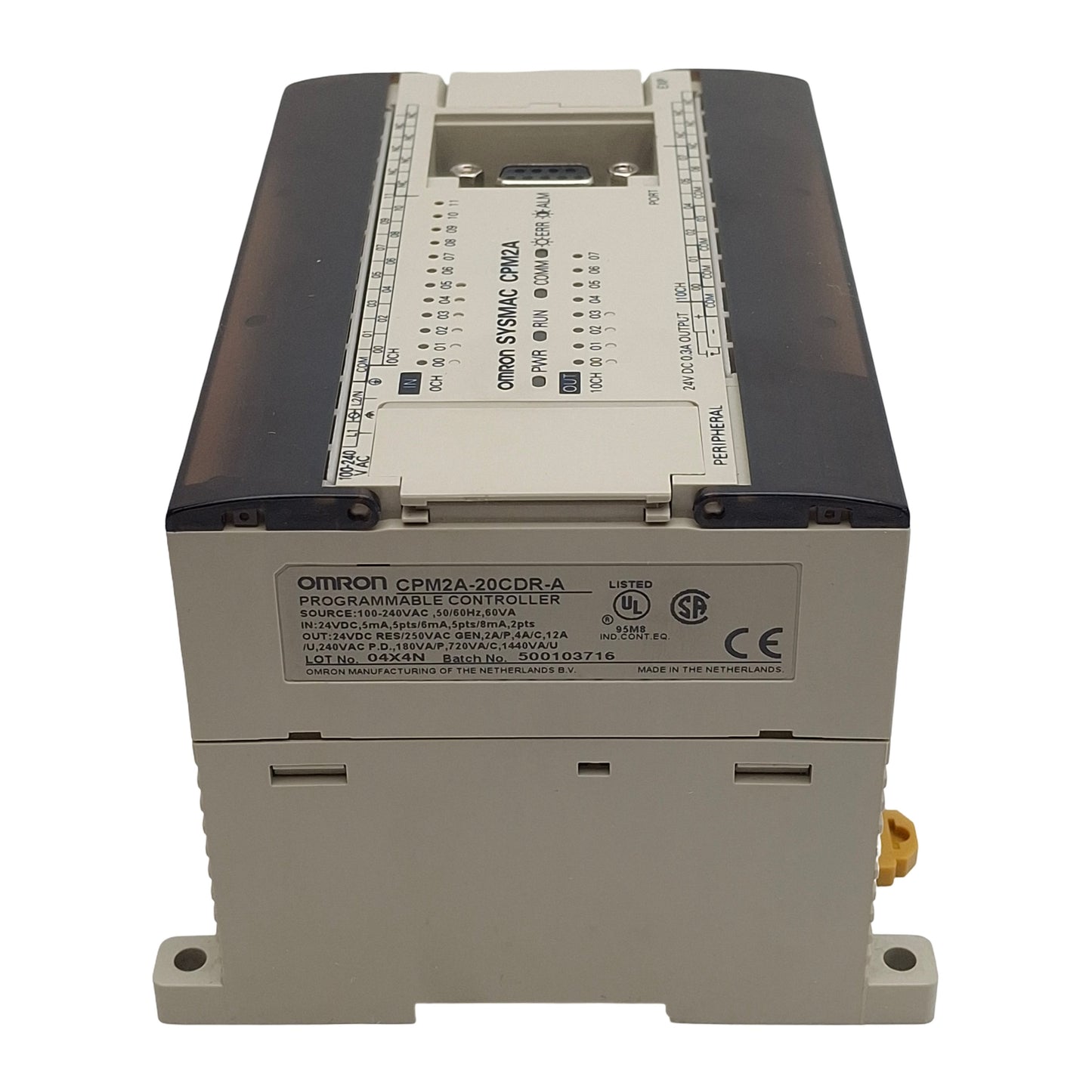 Used Omron CPM2A-20CDR-A Programmable Controller 20I/O Points, 24VDC In/Out, DIN Rail
