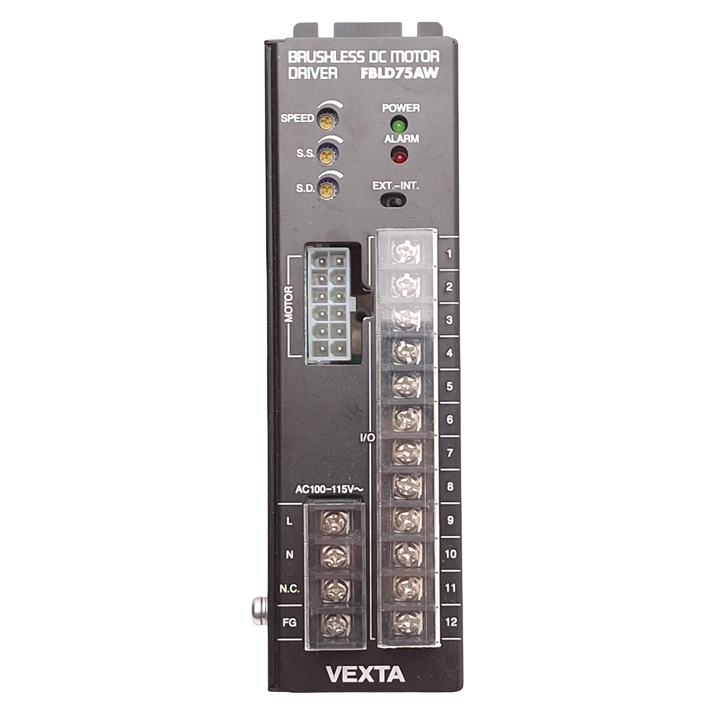Used Oriental Motor FBLD75AW Vexta Brushless DC Motor Driver, 75W, 1/10HP, 100-115VAC